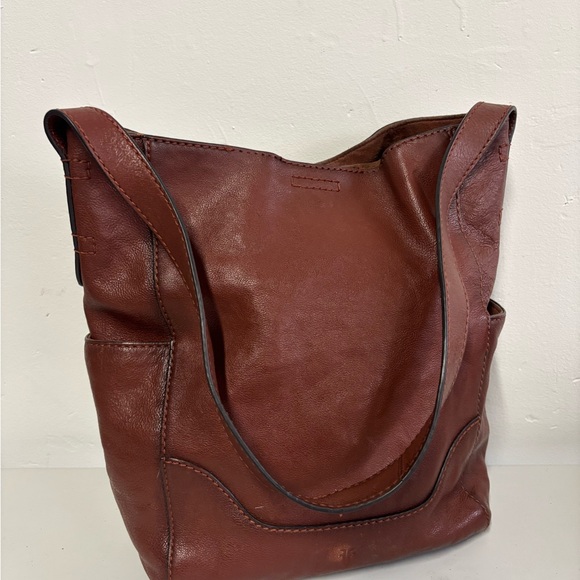 FRYE Leather Side Pocket Boho Purse - Picture 2 of 8